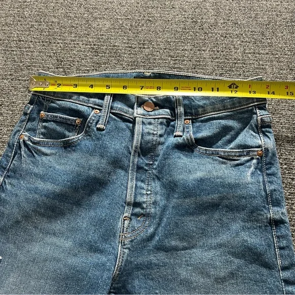 Mother The Tomcat Ankle Fray Blue Jeans Arigato Mr. Roboto Size 27 Fray Ends - Picture 7 of 12